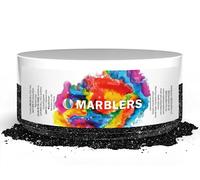 MARBLERS Black Mica Powder [Black Pearl] 1oz (28g) | Cosmetic Grade | Epoxy Resin Pigment | Dye | Non-Toxic, Vegan, Cruelty-Free | Lip Gloss, Nails, Body Butter | Bath Bomb, Candle & Soap Making