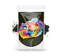 MARBLERS Black Mica Powder [Green Black Pearl] 3oz (85g) | Cosmetic Grade | Epoxy Resin Pigment | Dye | Non-Toxic, Vegan, Cruelty-Free | Lip Gloss, Nails, Body Butter | Bath Bomb, Candle & Soap Making