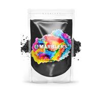MARBLERS Black Mica Powder [True Black] 3oz (85g) | Cosmetic Grade | Epoxy Resin Pigment | Dye | Non-Toxic, Vegan, Cruelty-Free | Lip Gloss, Nails, Body Butter | Bath Bomb, Candle & Soap Making