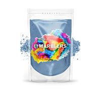 MARBLERS Blue Mica Powder [Deep Ocean] 3oz (85g) | Cosmetic Grade | Epoxy Resin Pigment | Dye | Non-Toxic, Vegan, Cruelty-Free | Lip Gloss, Nails, Body Butter | Bath Bomb, Candle & Soap Making