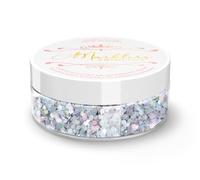 MARBLERS Cosmetic Grade Chunky Glitter [Mermaid Ash Blue] 0.18oz (5g) | Flake | Shape | Non-Toxic | Vegan | Cruelty-Free | Eyeshadow, Nail Polish, Nail Art | Festival, Rave, Party Makeup | Body & Face