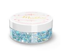 MARBLERS Cosmetic Grade Chunky Glitter [Mixed Blue] 0.18oz (5g) | Flake | Shape | Non-Toxic | Vegan | Cruelty-Free | Eyeshadow, Nail Polish, Nail Art | Festival, Rave & Party Makeup | Body & Face