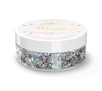 MARBLERS Cosmetic Grade Chunky Glitter [Mixed Grey] 0.18oz (5g) | Flake | Shape | Non-Toxic | Vegan | Cruelty-Free | Eyeshadow, Nail Polish, Nail Art | Festival, Rave & Party Makeup | Body & Face