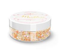 MARBLERS Cosmetic Grade Chunky Glitter [Mixed Orange] 0.18oz (5g) | Flake | Shape | Non-Toxic | Vegan | Cruelty-Free | Eyeshadow, Nail Polish, Nail Art | Festival, Rave & Party Makeup | Body & Face