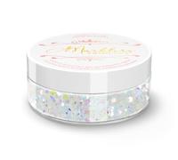 MARBLERS Cosmetic Grade Chunky Glitter [Mixed White] 0.18oz (5g) | Flake | Shape | Non-Toxic | Vegan | Cruelty-Free | Eyeshadow, Nail Polish, Nail Art | Festival, Rave & Party Makeup | Body & Face