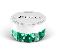MARBLERS Cosmetic Grade Chunky Shape Glitter [Cannabis] 0.11oz (3g) | Flake | Non-Toxic | Vegan | Cruelty-Free | Eyeshadow, Nail Polish, Nail Art | Festival, Rave & Party Makeup | Body & Face