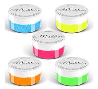 MARBLERS Cosmetic Grade Fine Glitter 5 Pack [Neon Max] 0.90oz (25g) | Non-Toxic | Vegan | Cruelty-Free | Eyeshadow, Nail Polish, Nail Art | Festival, Rave & Party Makeup | Body & Face