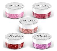 MARBLERS Cosmetic Grade Fine Glitter 5 Pack [Pink Vibe] 0.90oz (25g) | Non-Toxic | Vegan | Cruelty-Free | Eyeshadow, Nail Polish, Nail Art | Festival, Rave & Party Makeup | Body & Face