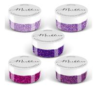 MARBLERS Cosmetic Grade Fine Glitter 5 Pack [Purple Mood] 0.90oz (25g) | Non-Toxic | Vegan | Cruelty-Free | Eyeshadow, Nail Polish, Nail Art | Festival, Rave & Party Makeup | Body & Face