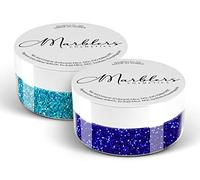 MARBLERS Cosmetic Grade Fine Glitter Duo [Holo Maui & Royal Blue] 0.36oz (10g) | Non-Toxic | Vegan | Cruelty-Free | Eyeshadow, Nail Polish, Nail Art | Festival, Rave & Party Makeup | Body & Face
