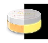 MARBLERS Cosmetic Grade Glow-in-The-Dark Powder [Glow Orange] 0.28oz (8g) | Pearlescent | Dye | Non-Toxic | Vegan | Cruelty-Free | Festival, Rave & Party Makeup | Eye, Hair, Nail Polish, Eyeshadow