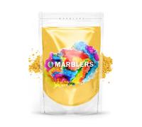MARBLERS Gold Mica Powder [Bright Gold] 3oz (85g) | Cosmetic Grade | Epoxy Resin Pigment | Dye | Non-Toxic, Vegan, Cruelty-Free | Lip Gloss, Nails, Body Butter | Bath Bomb, Candle & Soap Making