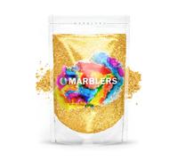 MARBLERS Gold Mica Powder [Giant Gold] 3oz (85g) | Cosmetic Grade | Epoxy Resin Pigment | Dye | Non-Toxic, Vegan, Cruelty-Free | Lip Gloss, Nails, Body Butter | Bath Bomb, Candle & Soap Making