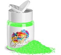 MARBLERS Neon Glitter [Fluorescent Green] 1.5oz (42g) | Fine | Non-Toxic, Vegan, Cruelty-Free | Face, Body, Eyeshadow, Hair, Festival, Party Makeup | Nail Art, Polish | Resin, Tumbler, Slime, Craft
