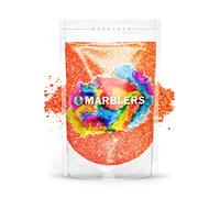 MARBLERS Orange Mica Powder [Pop Orange Pearl] 3oz (85g) | Cosmetic Grade | Epoxy Resin Pigment | Dye | Non-Toxic, Vegan, Cruelty-Free | Lip Gloss, Nails, Body Butter | Bath Bomb, Candle & Soap Making