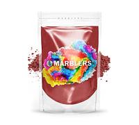 MARBLERS Red Mica Powder [Deep Red] 3oz (85g) | Cosmetic Grade | Epoxy Resin Pigment | Dye | Non-Toxic, Vegan, Cruelty-Free | Lip Gloss, Nails, Body Butter | Bath Bomb, Candle & Soap Making