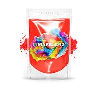 MARBLERS Red Mica Powder [Poppy Red] 3oz (85g) | Cosmetic Grade | Epoxy Resin Pigment | Dye | Non-Toxic, Vegan, Cruelty-Free | Lip Gloss, Nails, Body Butter | Bath Bomb, Candle & Soap Making