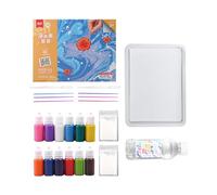 Marbling Paint Kit 12 Colors Educational Art & Crafts Supplies Perfect Water Art Paint Mate for DIY Projects Toddlers Early Learning