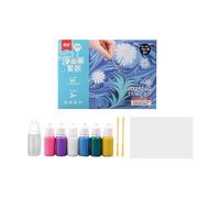 Marbling Paint Kit 6 Colors Safe Educational Art Crafts Supplies Perfect Water Mate for DIY Projects Toddlers Early Learning