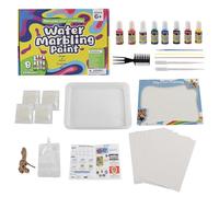 Marbling Paint Kit | 8 Colors Water Paint With 20 Sheets Paper | Complete Marbling Solution Kids Arts And Crafts | For Boys Girls Activity Crafts Drawing Play Learning Birthday Party
