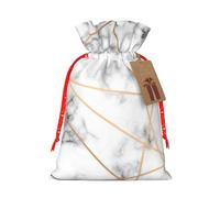 Marbling Texture Print Drawstring Gift Seasonal Bags Celebrations Eco-Conscious Holiday Present Packaging