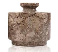 MARBLOUS KRAFTS 3" x 3" Marble Salt celler with lid 3.5oz, herb Pot & Candy Bowl for Modern Kitchen countertop, Trinket Jewelry Dish Decorative Container (Oceanic)