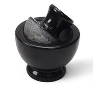 Marblous Krafts Marble Mortar and Pestle Set 4.5" Spice Crusher Black Grinder for Kitchen, Garlic Crusher, Spice Grinder and Herb Grinder Kitchen Set