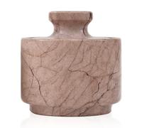 MARBLOUS KRAFTS stylish marble sugar dispenser 3" X 3" salt cellar, single salt container with lid (Marinara), MK-SCS-01