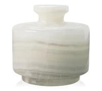 MARBLOUS KRAFTS stylish marble sugar dispenser 3" X 3" salt cellar, single salt container with lid (White Onyx)