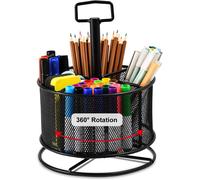 Marbrasse Mesh Desk Organizer, 360-Degree Rotating Multi-Functional Pen Desktop