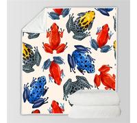 MARBRE 3D Frog Blanket Single 130x150cm Fluffy Flannel Microfiber Fleece Cosy Warm Sofa Throw Blanket Cartoon Animal for Couch Bed Bedroom Office Travel Camping(Image 7-2)