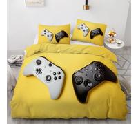 MARBRE 3D Gamer King Size Duvet Cover Set 220x230cm 3 piece Soft Microfiber Reversible Bedding Set Gamepad Comforter Cover with Zipper Closure Quilt Cover with 2 Pillowcase 50x75cm(Image 2-5)