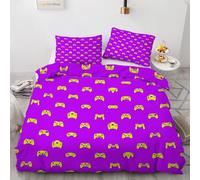 MARBRE 3D Gamer Super King Duvet Cover Set 220x260cm 3 piece Soft Microfiber Reversible Bedding Set Gamepad Comforter Cover with Zipper Closure Quilt Cover with 2 Pillowcase 50x75cm(Image 2-13)