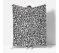 MARBRE 3D Leopard Print Blanket Single 130x150cm Fluffy Flannel Microfiber Fleece Cosy Warm Sofa Throw Blanket Leopard Print for Couch Bed Bedroom Office Travel Camping(14-16