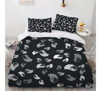 MARBRE 3D Tai Chi Super King Duvet Cover Set 220x260cm 3 piece Soft Microfiber Bedding Set Chinese Style Comforter Cover with Zipper Closure Quilt Cover with 2 Pillowcase 50x75cm(Image 12-15)