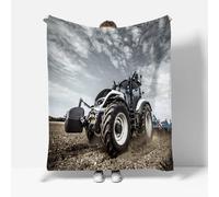 MARBRE 3D Tractor Blanket Single 130x150cm Fluffy Flannel Microfiber Fleece Cosy Warm Sofa Throw Blanket Truck Tractor for Couch Bed Bedroom Office Travel Camping（Image 4-19）