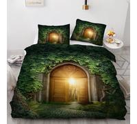 MARBRE 3D Tree Single Duvet Cover Set 135x200cm 2 piece Soft Microfiber Reversible Bedding Set Forest Comforter Cover with Zipper Closure Quilt Cover with Pillowcase 50x75cm(Image 2-18)