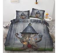 MARBRE 3D Tree Super King Duvet Cover Set 220x260cm 3 piece Soft Microfiber Reversible Bedding Set Forest Comforter Cover with Zipper Closure Quilt Cover with 2 Pillowcase 50x75cm(Image 3-6)