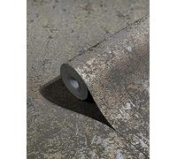 Wallpaper Brown Concrete Optics Gold Non-Woven Wallpaper Metallic Industrial Concrete Gold Concrete Wallpaper Glossy Plaster Optics 100% Made in Germany 10,05x0,53m Avalon