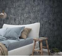 Marburg Wallpaper Black Dark Grey Concrete Look Non-Woven Wallpaper Concrete for Bedroom or Living Room 100% Made in Germany Premium Quality 10,05 x 0,53m 32638