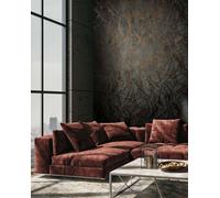 Marburg non-woven wallpaper 34256 lines concrete look black copper (3,99£/1qm)