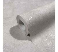 Marburg non-woven wallpaper 34265 plain plaster look gray glitter (5,43£/1qm)