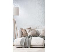 Marburg non-woven wallpaper 34283 leaves concrete look white pearl (4,26£/1qm)