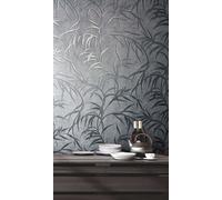 Marburg non-woven wallpaper 34287 leaves concrete look gray silver (4,26£/1qm)