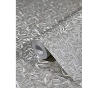 marburg Silver Floral Leaves Baroque Collection Glööckler Imperial Made in Germany 10.05m x 0.70m 54844