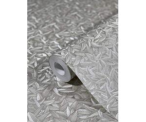 marburg Silver Floral Leaves Baroque Collection Glööckler Imperial Made in Germany 10.05m x 0.70m 54844