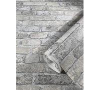 Marburg Stone Wallpaper 3D Grey Brick Effect Stone Pattern Rustic for Bedroom Living Room Wallpaper Stone Optics 10.05 x 0.53m