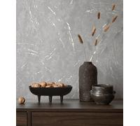 marburg Wallpaper Grey, Silver Shiny Concrete Look Structure Modern Industrial Look for Living Room Bedroom Kitchen 10.05 x 0.53 m