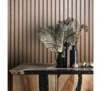 marburg Wallpaper Wood Effect Copper Acoustic Panels 3D Effect Non-Woven Wallpaper Living Room Bedroom 10.05 x 0.53 m Made in Germany