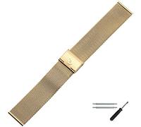 Marburger 84701200020 - Stainless Steel Watch Band for Unisex, Gold Colour (20)